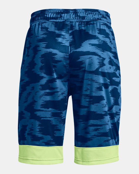 Boys' UA Velocity Printed Shorts, Blue, pdpMainDesktop image number 1